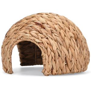 Natural tejido a mano Cattail Stem Camas <span class=keywords><strong>para</strong></span> mascotas Pasaje de escape de animales pequeños <span class=keywords><strong>para</strong></span> hámsters Osos de seda dorada Erizos-Transpirable - Product Image 5