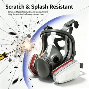 Masque respiratoire réutilisable intégral, interface à double baïonnette, compatible avec <span class=keywords><strong>filtre</strong></span> multi-gaz <span class=keywords><strong>ABEK1P3</strong></span>, protection chimique contre les risques mixtes - Product Image 5