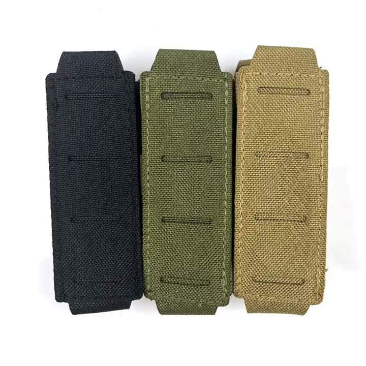 Pochette Porte-chargeur Tactique IDOGEAR - Pour 1 Chargeur 9mm - Fibre Carbone MOLLE - NEUF