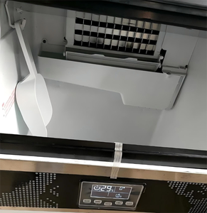 Machine à glaçons automatique en demi-cubes, machine à glaçons en acier inoxydable avec logo personnalisé - Product Image 2