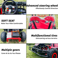 Kart électrique et essence biplace pour enfants, châssis de buggy tout-terrain, 48V 500W 35km/h, pour l'extérieur