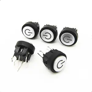 customizable 6 pin THT 10mm tact tactile blue led light push button switch tact switch