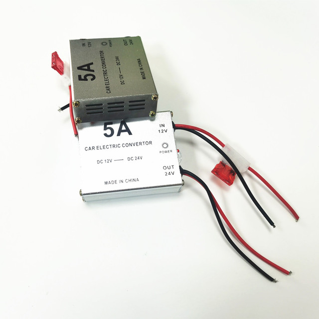 DC12V to DC24V 5A Booster Converter 120W High Power Car Audio DC Power Converter With Fuse