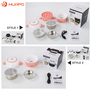 صندوق غداء كهربائي C17 بطبقتين من الفولاذ المقاوم للصدأ لطهي وتسخين الطعام - Product Image 6