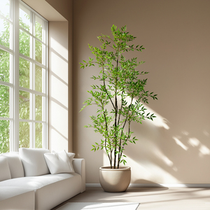 Durable intérieur/extérieur décoratif artificiel <span class=keywords><strong>bambou</strong></span> qualité plastique palmier verdure mariage maison décor qualité artificielle - Product Image 6