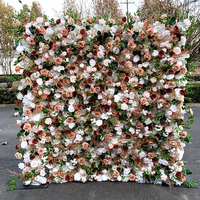 Mur de fleurs artificielles 3D personnalisé de luxe pour mariage, décoration événementielle et fête - Vente chaude ODM/OEM