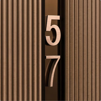 Enseigne en métal avec lettres 3D plaquées or rose PVD de qualité supérieure, signalétique LED de luxe pour hôtel, voiture, maison, bâtiment, intérieur, extérieur, logo