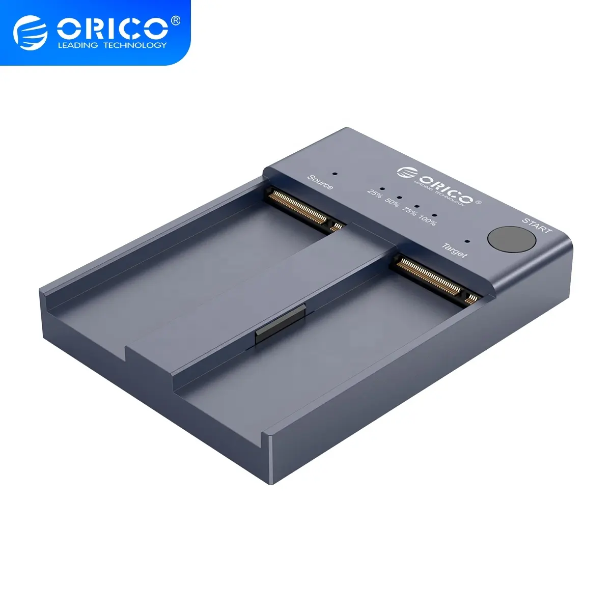 ORICO Dual Bay M.2 NVME SSD Enclosure Offline Clone USB C 3.1 Gen2 10Gbps For M Key & M/B Key NVME PCIe SSD Hard Drive Reader