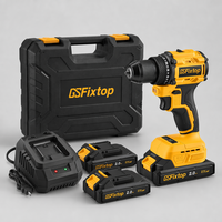 Perceuse à batterie lithium 21V GSFixtop, moteur sans balais, deux vitesses réglables, réversible, best-seller transfrontalier