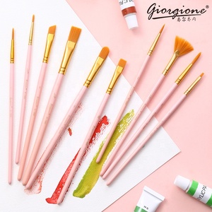 Giorgione haute qualité Nylon cheveux manche en bois oiseau chanson série 6 pièces artiste peinture pinceaux ensemble - Product Image 6