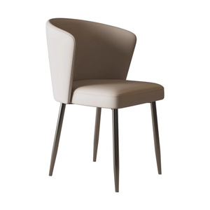 Nuovo Modello di Sedie da Pranzo Beige, Poltrone di Design di Lusso, Sedia da Pranzo in Velluto di Lusso con <span class=keywords><strong>Gambe</strong></span> Dorate - Product Image 3