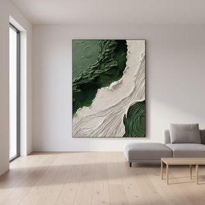 Arte Mural Moderno en Lienzo 3D Enmarcado, Impresiones de Pintura Abstracta de Montañas en Acuarela Azul, Decoración Minimalista para el Hogar - Product Image 3