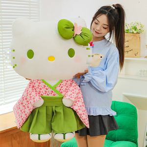 Neue japanische Art Kt Katze stehend Matcha Kirschblüte Kimono Puppe Plüsch Spielzeug Klaue Maschine Puppe Großhandel - Product Image 4