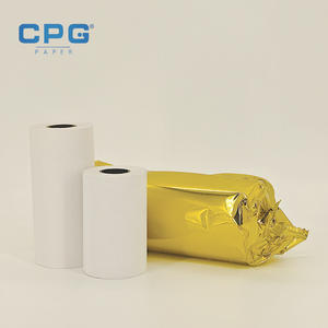 Papier thermique personnalisable résistant à la décoloration 57*50 mm 70 g/m² pour système de point de vente, papier pour imprimante thermique de vente au détail - Product Image 1