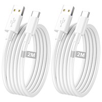 Cable de Carga Rápida USB-A a USB-C Universal de 17/16/15/2M, Paquete de 2, con Transferencia de Datos, Diseño Anti-Enredos (Material TPE)
