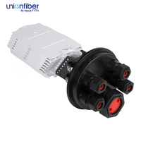 Unionfiber 96C Boîtier de raccordement de fibre optique de type dôme 96 ports étanche IP68, max. 144 fibres, pour extérieur, avec joint mécanique