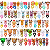 Ballons en Mylar gonflables en forme de tête d'animal de dessin animé BLN pour les anniversaires d'enfants, la Journée des enfants, les fêtes de bébés
