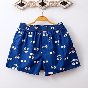 Calzoncillos bóxer de algodón puro de tiro medio de gran tamaño, pantalones cortos para el hogar, pijamas sueltos con estampado de flechas de dibujos animados, tela de punto de cintura con logotipo personalizado - Product Image 1