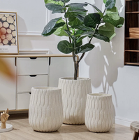 Grand pot de fleurs décoratif pour jardin d'intérieur haut de gamme, personnalisé, pour intérieur et extérieur, grand pot en ciment respirant, plantes d'intérieur