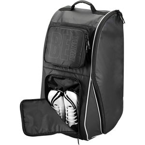 Sac à dos de football professionnel noir personnalisé, accessoires extérieurs pour le rangement de l'équipement du joueur - Product Image 1