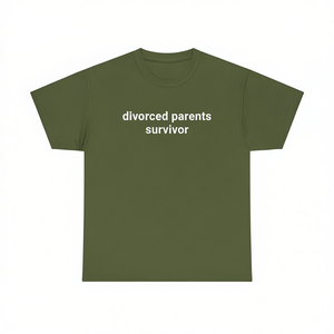T-Shirt Unisex per Genitori Divorati, Manica Corta, Collo Rotondo, Stampa Serigrafica Promozionale - Product Image 2