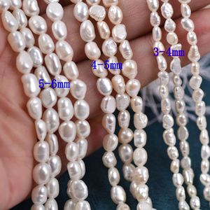 Perles en vrac Barak à trou droit de forme irrégulière, perles d'eau douce naturelles rondes de qualité AAA 3-6mm, accessoires DIY pour boucles d'oreilles - Product Image 2