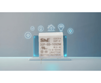 Relais de puissance électromagnétique SNE 4 broches 12V/24V Boîtier de fusibles 8-12A 20mA Ventilateur de refroidissement Certifié TUV 32F-SS-105LM Appareil électroménager intelligent