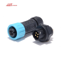 Connecteur de panneau LED circulaire M12 en plastique à 4 broches, montage sur panneau arrière, mâle, DC AC, 2, 3, 5, 6, 7, 8 broches