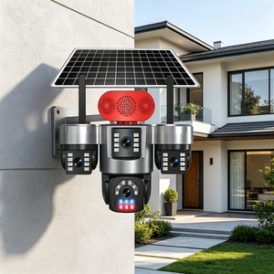 S13 Wholesale Security <b>Night</b> Light Solar AOV Full Color 5MP <b>Vision</b> Hieasy Three Lens PTZ 4G LTE IP66 AI Motion Tracking - Product Image 2