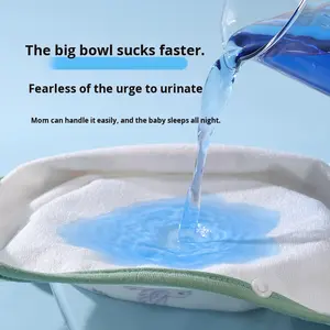 Cubierta de <span class=keywords><strong>Pañal</strong></span> de Tela para Bebé de Cintura Alta, Prevención de Fugas 3D, Superficie Seca Absorbente, Impermeable, Lavable, Unisex, Material de Algodón Estampado - Product Image 2