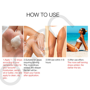 Autobronceador profesional para <span class=keywords><strong>cara</strong></span> y cuerpo, potenciador de bronceado sin sol, <span class=keywords><strong>gotas</strong></span> de autobronceado, Etiqueta Privada - Product Image 5