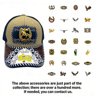 Gorra de Béisbol Unisex Personalizada con Logotipo de Herradura Metálica en 3D, Estilo Occidental, Étnico, Informal, para Pesca, Playa y Aire Libre