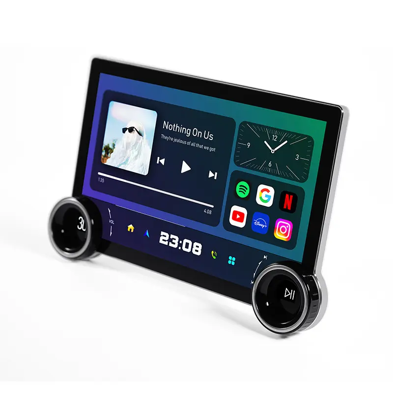 8 Core 4G 11.8 "Phổ Android Điều Khiển Trung Tâm 2K Kim Cương Double-Knob 360 Máy Ảnh Đài Phát Thanh Stereo Car DVD Player GPS Navigation
