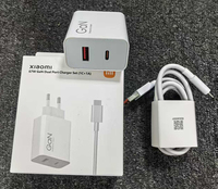 Chargeur portable Xiaomi 67W double port Gan Turbo USB-C et USB-A, adaptateur secteur à charge rapide pour téléphone portable Xiaomi
