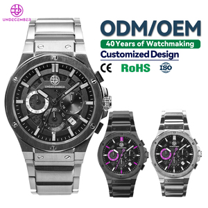 Наручные часы Undecember Custom <span class=keywords><strong>Quartz</strong></span> Sports Watch с хронографом, водонепроницаемость 5ATM, из нержавеющей стали - Product Image 1