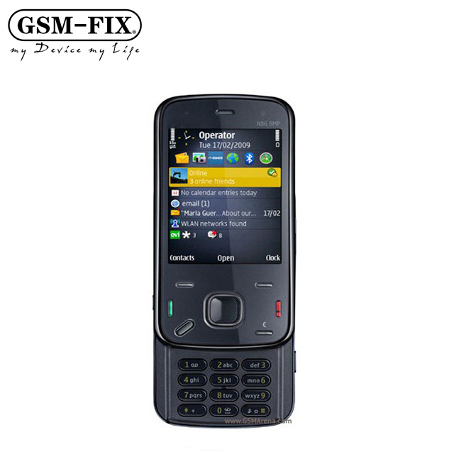 GSM-FIX N86 Factory Unlocked Original Simple Cheap 3G Classic Slider Mobile Cell Phone