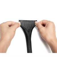 Funda Protectora Trenzada Expandible Autoajustable de PET para Cables de 16mm, Protector de Gestión de Cables Tipo Loom Split