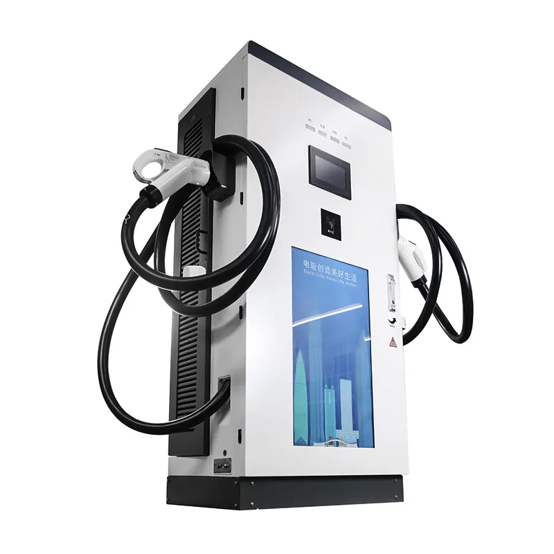 Hongjiali high power CCS2 Chademo GB/t plug 30kw 60kw 100kw 120kw ocpp smart commercial ev charging station with payment system