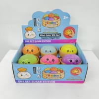 Grande boîte mystère américaine de jouets en peluche anti-stress scintillants arc-en-ciel qui brillent dans le noir, en forme de boulettes et de pains bao, pour enfants