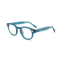 Monturas Ópticas Unisex Cuadradas de Acetato Vintage con Colores Degradados, Diseño Frontal Atrevido, Construcción Duradera, Uso Diario