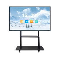 Tableau interactif intelligent 4K de 75 pouces avec écran tactile, suivi par caméra et Android 15 pour réunions de bureau