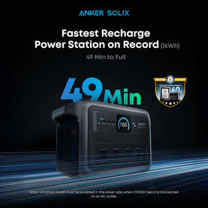 Anker SOLIX C1000X Gen 2 2000W Portable Power Station 1024Wh LFP <b>Battery</b> with 3000W Peak for Home Emergency <b>Backup</b> - Product Image 2