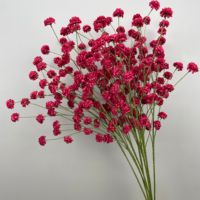 Fleurs artificielles romantiques à longue tige de 110 cm, petites boules de fleurs en soie, fleurs de gypsophile, pompons pour mariage et événements