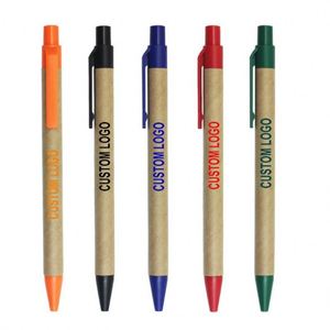 Promotional <b>Cheap</b> Custom Logo Eco Friendly Recycled Click Paper Pen - Product Image 1