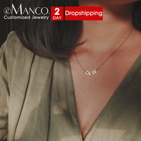 Collier EManco avec chaîne en câble, pendentif lettre, numéro, cœur, minimaliste, pour tous les jours, anniversaire, fête, bijou cadeau