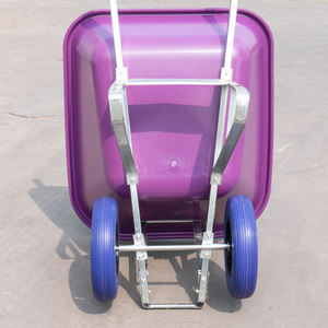 Carretilla de Jardinería Industrial con Ruedas Reforzadas de PU de 200L, con Recipiente de Plástico, para Uso Doméstico y Comercial - Product Image 3