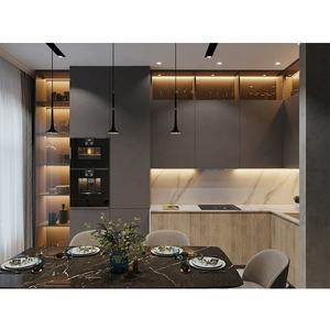 Gabinete <span class=keywords><strong>de</strong></span> <span class=keywords><strong>Cocina</strong></span> Italiano Pequeño, Desplegable, Modular, Metálico, Lacado en Marrón, <span class=keywords><strong>de</strong></span> Fibra <span class=keywords><strong>de</strong></span> Vidrio, Diseños <span class=keywords><strong>de</strong></span> <span class=keywords><strong>Cocina</strong></span> Modernos - Product Image 1