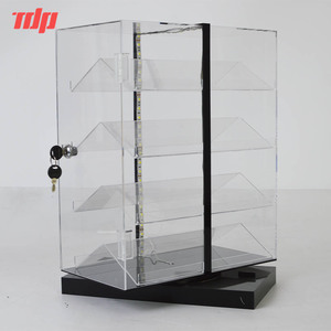 Comptoir transparent personnalisé 360 rotatif 6 couches pour magasin de détail Tour de présentation en acrylique Armoire de présentation en acrylique avec couteaux pliants en acrylique avec <span class=keywords><strong>base</strong></span> - Product Image 5