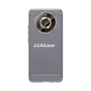 เคสมือถือเนื้อคาร์บอนไฟเบอร์ lichicase ลายขนแปรง TPU ป้องกันการตกสำหรับ realme 11 Pro PLUS แบบนิ่ม - Product Image 5