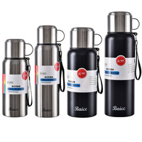 Thermos en acier inoxydable 304 grande capacité pour hommes et enfants avec séparation pour le thé 1500ML 1200ML 800ML 600ML